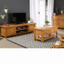 Cheshire Oak Large Widescreen TV Unit - Up to 80" TV Size