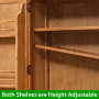 Cheshire Oak Double Kitchen Larder Pantry Cupboard