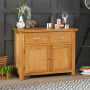 Cheshire Oak Medium 2 Drawer 2 Door Sideboard