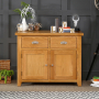 Cheshire Oak Medium 2 Drawer 2 Door Sideboard