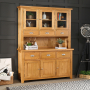 Cheshire Oak Large Glazed Dresser Sideboard