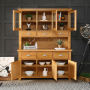 Cheshire Oak Large Glazed Dresser Sideboard