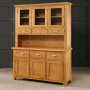 Cheshire Oak Large Glazed Dresser Sideboard