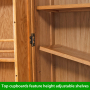 Cheshire Oak Triple Kitchen Larder Pantry Cupboard