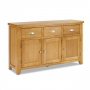 Cheshire Oak Large 3 Drawer 3 Door Sideboard