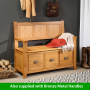 Cheshire Oak Monks Hall Bench with 3 Drawers