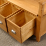 Cheshire Oak Monks Hall Bench with 3 Drawers