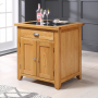 Cheshire Oak Small Kitchen Island with Granite Top