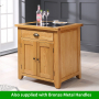 Cheshire Oak Small Kitchen Island with Granite Top