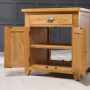 Cheshire Oak Small Kitchen Island with Granite Top