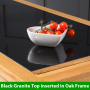 Cheshire Oak Large Kitchen Island with Black Granite Top