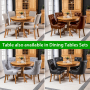 Solid Oak Round 4 Seater Dining Table with Pedestal Base