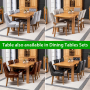 Solid Oak Medium Extension Dining Table Seats 6 to 8