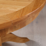 Solid Oak Round 4 Seater Dining Table with Pedestal Base