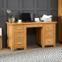 Cheshire Oak Large Twin Pedestal Desk