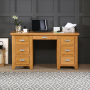 Cheshire Oak Large Twin Pedestal Desk