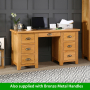 Cheshire Oak Large Twin Pedestal Desk