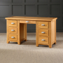 Cheshire Oak Large Twin Pedestal Desk