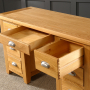 Cheshire Oak Large Twin Pedestal Desk