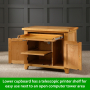 Cheshire Oak Hideaway Home Office Computer Desk