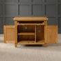 Cheshire Oak Hideaway Home Office Computer Desk