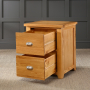 Cheshire Oak 2 Drawer Filing Cabinet