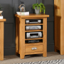 Cheshire Oak Hi-Fi Media Stand Shelf Unit