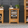 Cheshire Oak Hi-Fi Media Stand Shelf Unit