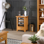 Cheshire Oak Hi-Fi Media Stand Shelf Unit