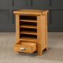 Cheshire Oak Hi-Fi Media Stand Shelf Unit