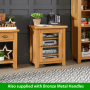 Cheshire Oak Glazed Hi-Fi Media Cabinet Unit