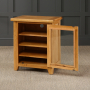 Cheshire Oak Glazed Hi-Fi Media Cabinet Unit