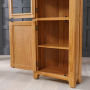 Cheshire Oak Tall Glazed Corner Cabinet