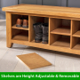 Cheshire Oak Hallway Shoe Storage Bench