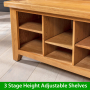 Cheshire Oak Hallway Shoe Storage Bench