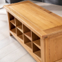 Cheshire Oak Hallway Shoe Storage Bench