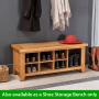 Cheshire Oak Hallway Tidy Shoe Storage Bench with Coat Rack