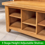 Cheshire Oak Hallway Tidy Shoe Storage Bench with Coat Rack