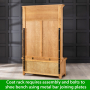 Cheshire Oak Hallway Tidy Shoe Storage Bench with Coat Rack