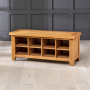 Cheshire Oak Hallway Shoe Storage Bench