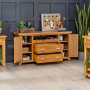 Cheshire Oak Large Sideboard with Wine Rack