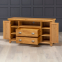 Cheshire Oak Large TV Unit Sideboard - Up to 50" TV Size