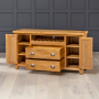 Cheshire Oak Large Sideboard with Wine Rack