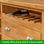 Cheshire Oak Large Sideboard with Wine Rack