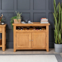 Cheshire Oak Medium Sideboard with Wine Rack 