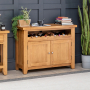 Cheshire Oak Medium Sideboard with Wine Rack 