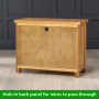 Cheshire Oak Medium Sideboard with Wine Rack 