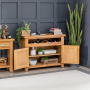 Cheshire Oak Medium Sideboard with Wine Rack 