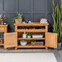 Cheshire Oak Medium Sideboard with Wine Rack 