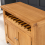 Cheshire Oak Medium Sideboard with Wine Rack 